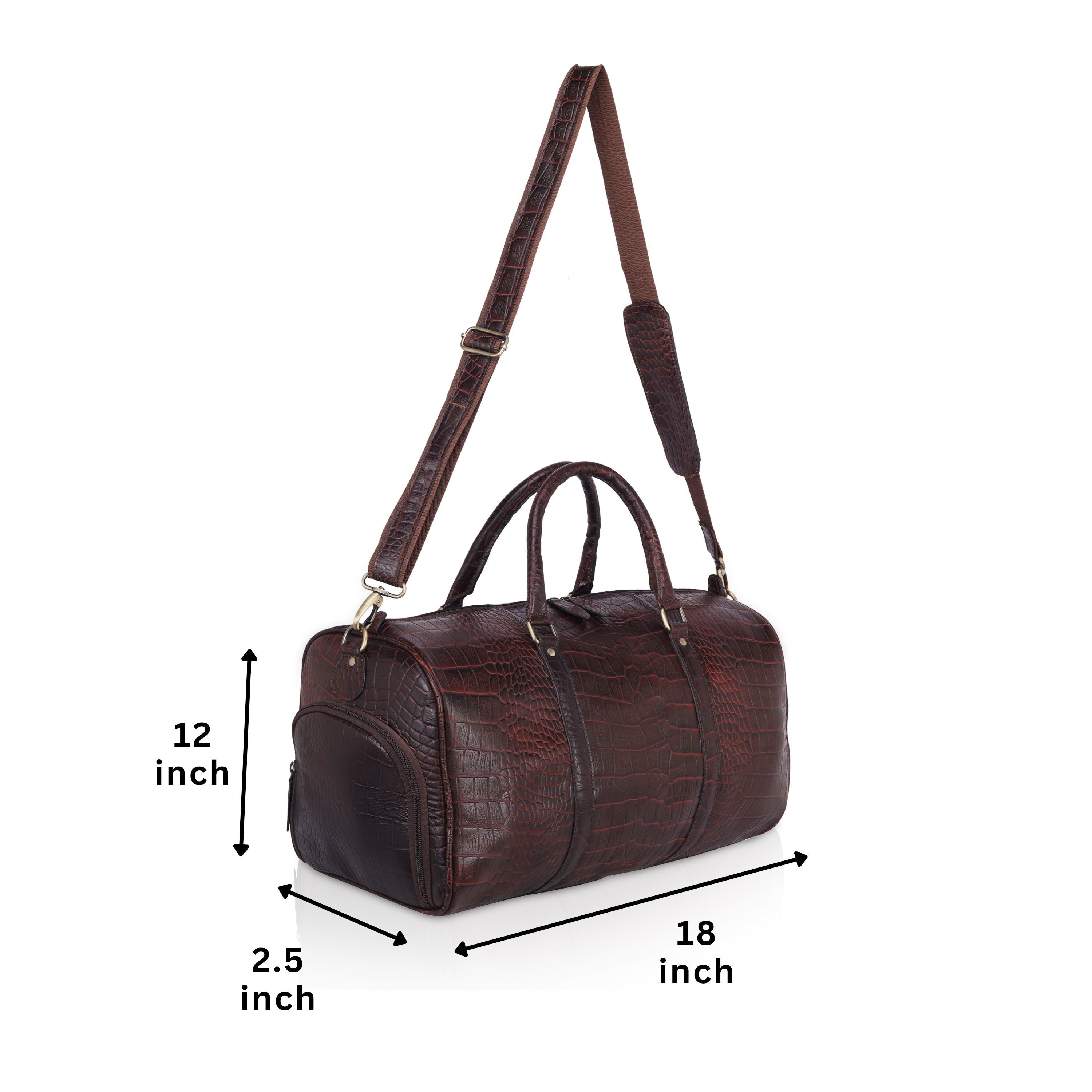 Costyle Croco Leather Duffle Bag