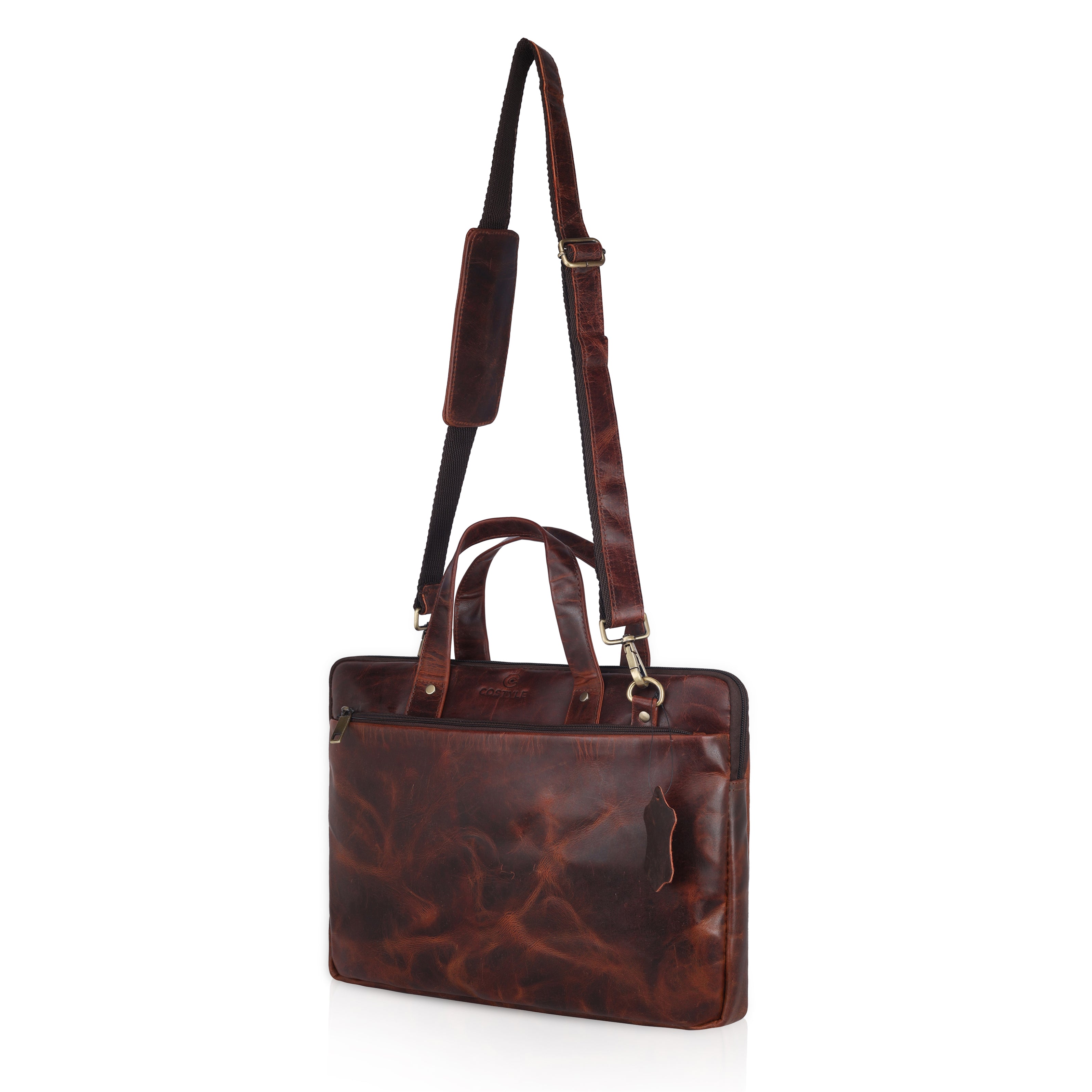 Vintage Leather Laptop Bag - Heritage Series