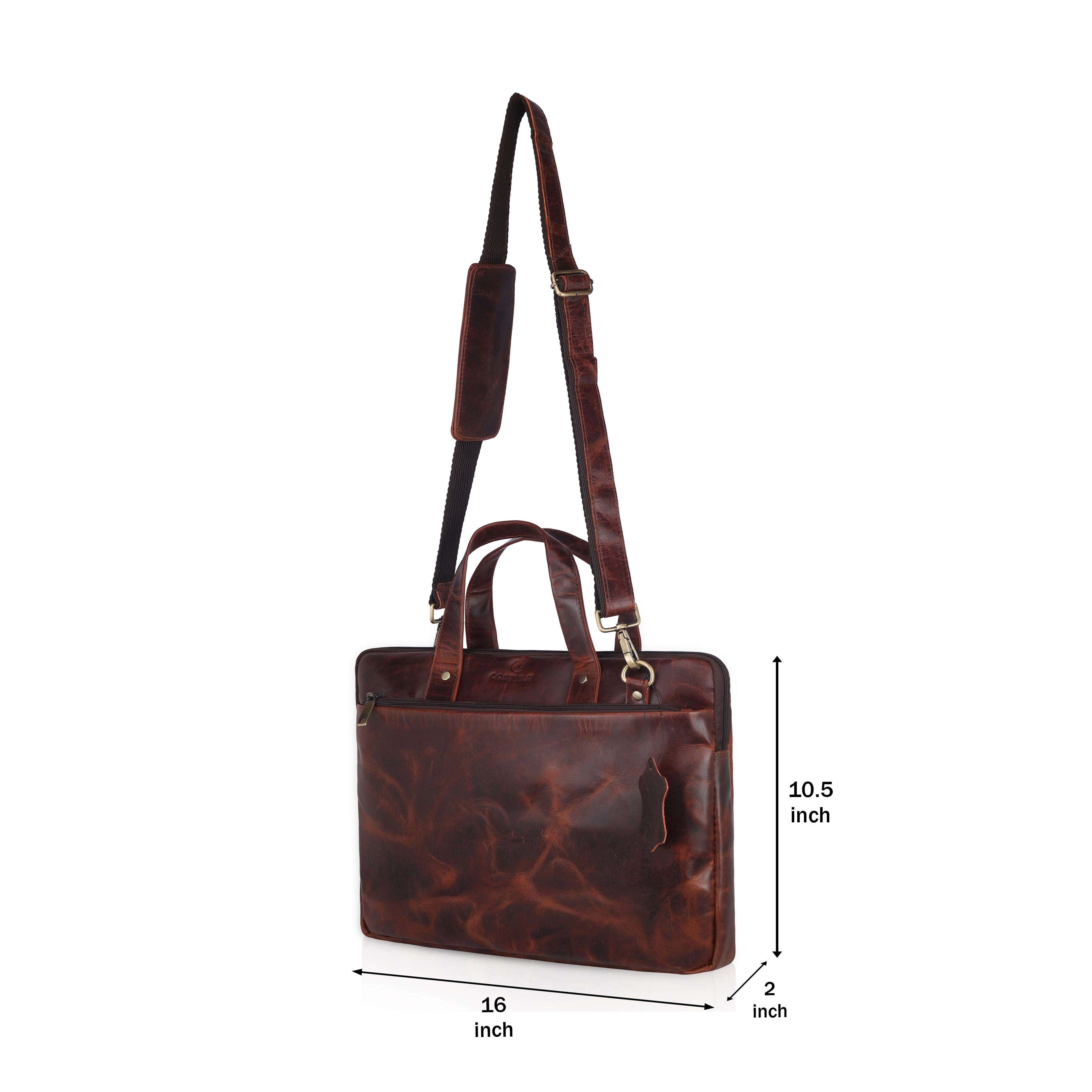 Vintage Leather Laptop Bag - Heritage Series