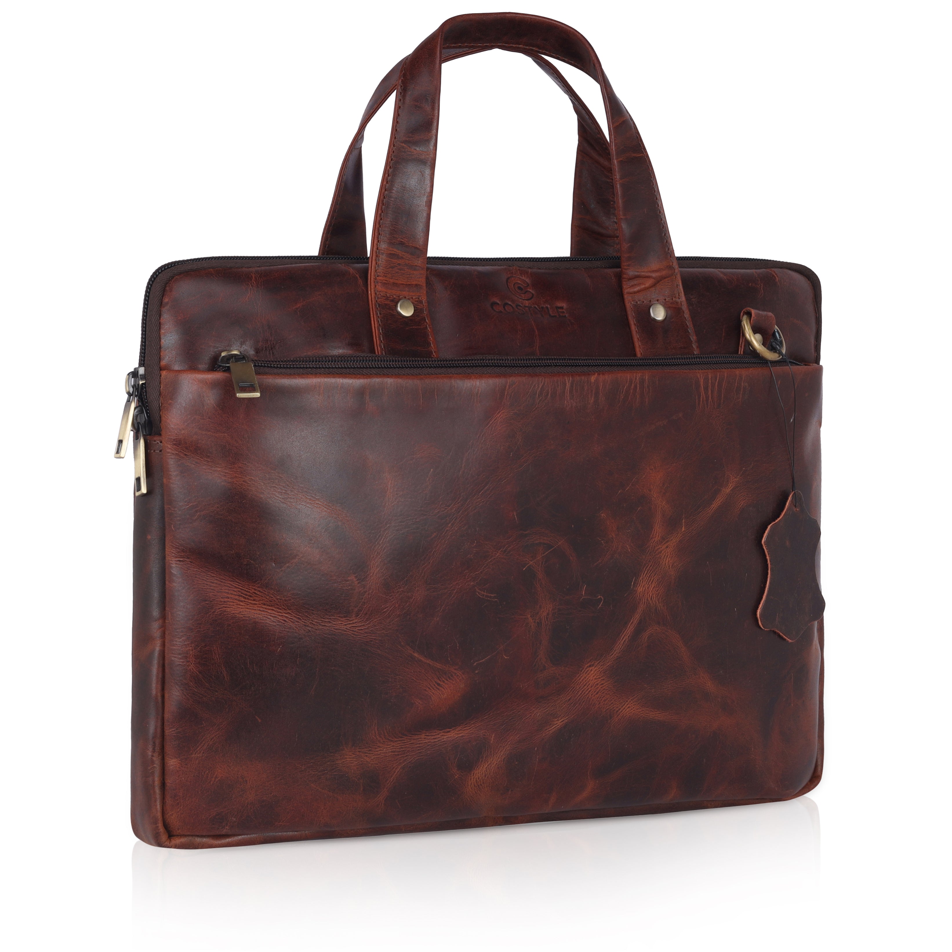 Vintage Leather Laptop Bag - Heritage Series