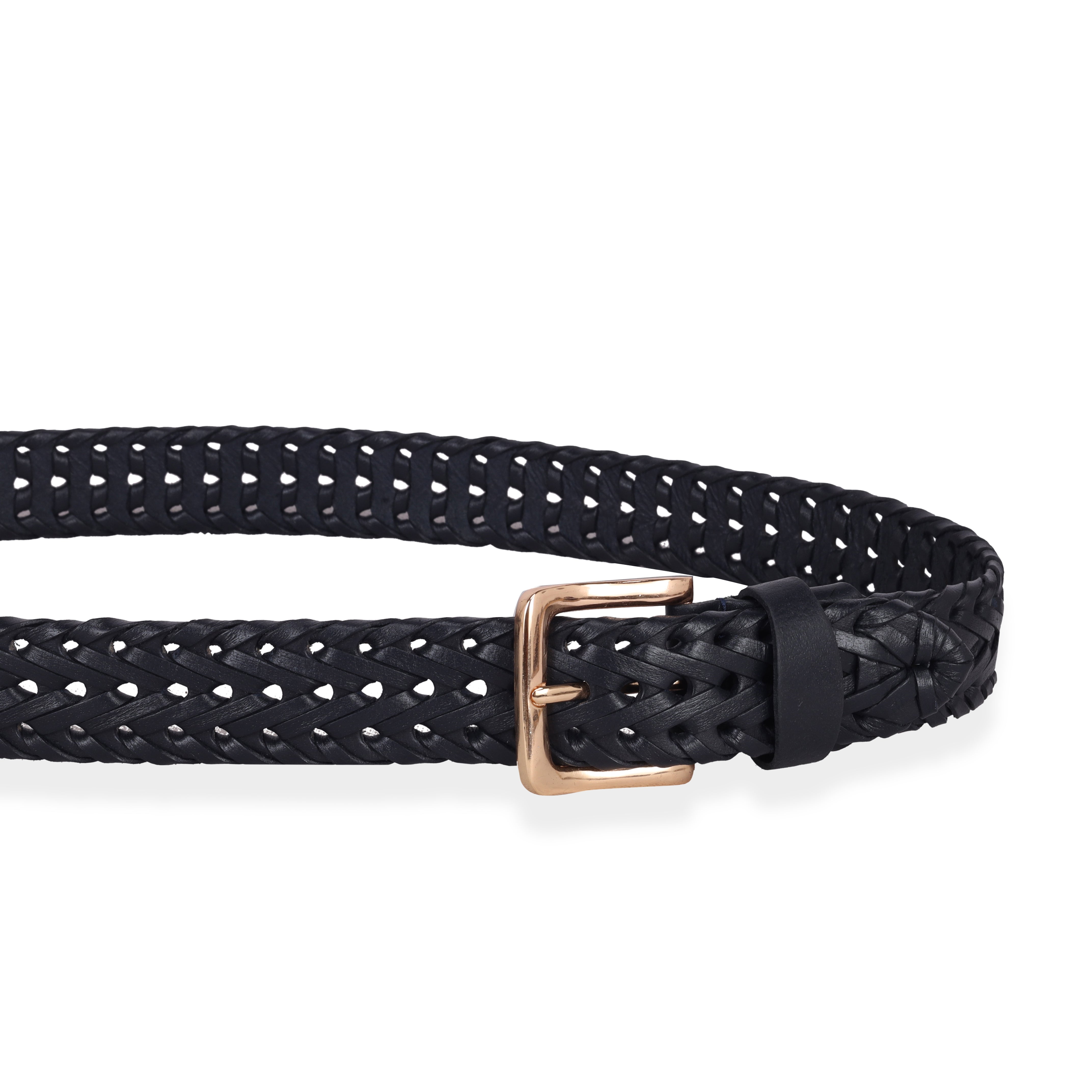 Men Braided Stretchable Leather Belt
