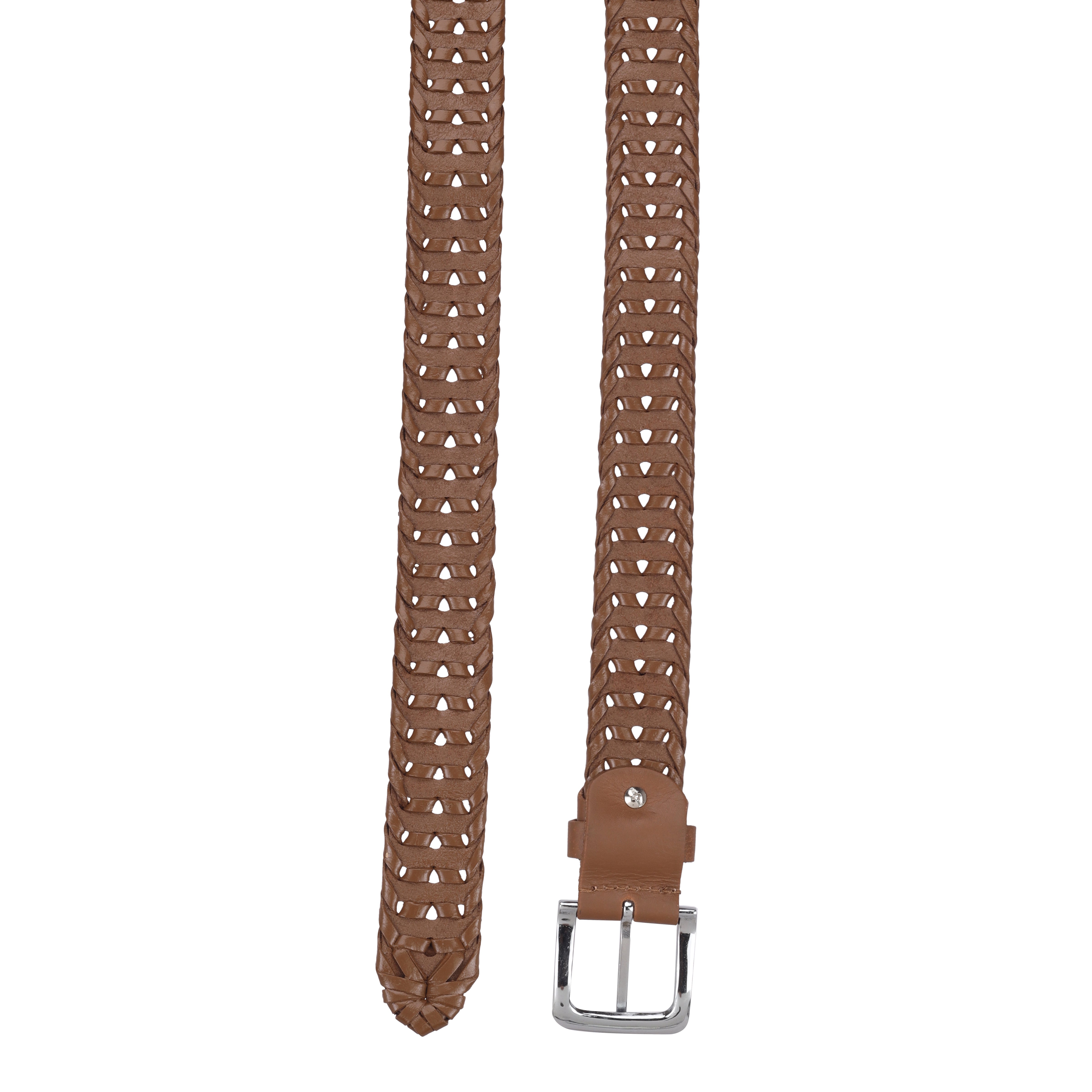 Men Braided Stretchable Leather Belt
