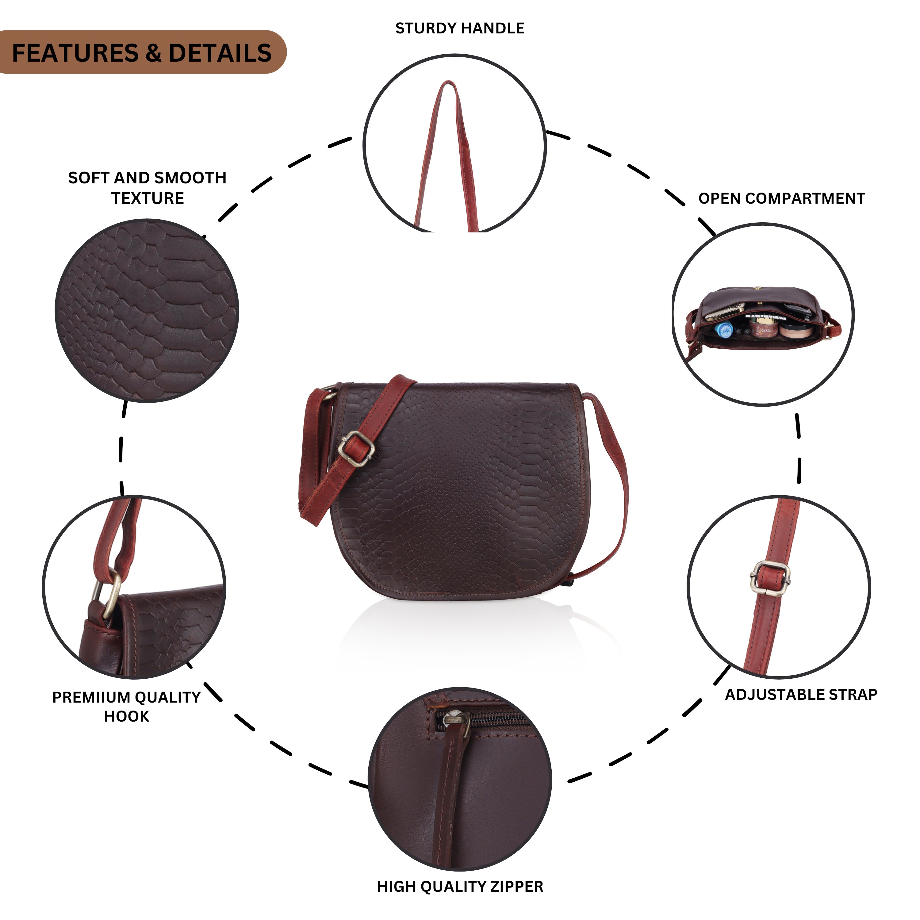 The Croco Satchel- Crossbody Bag