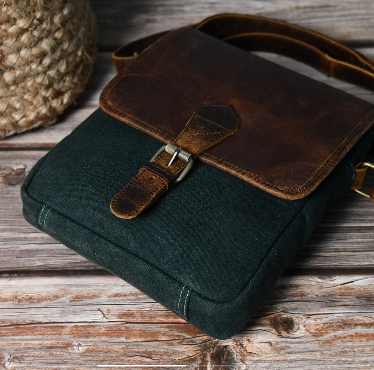 Canva - Cross Body Sling / Forest Green