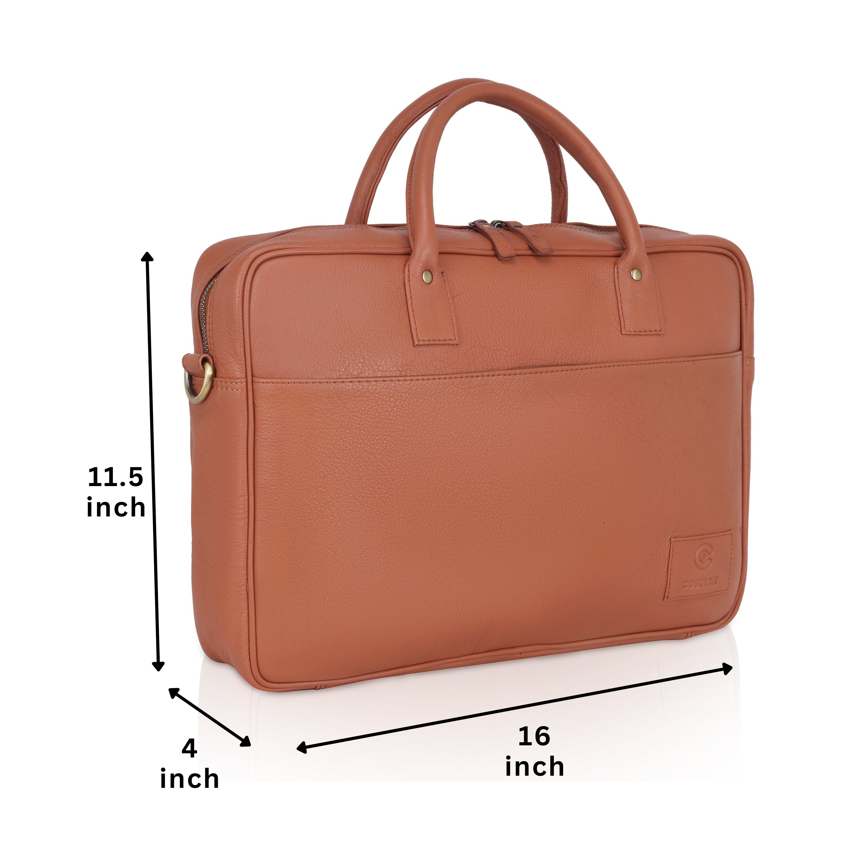 COSTYLE Luxe Leather Laptop Bag
