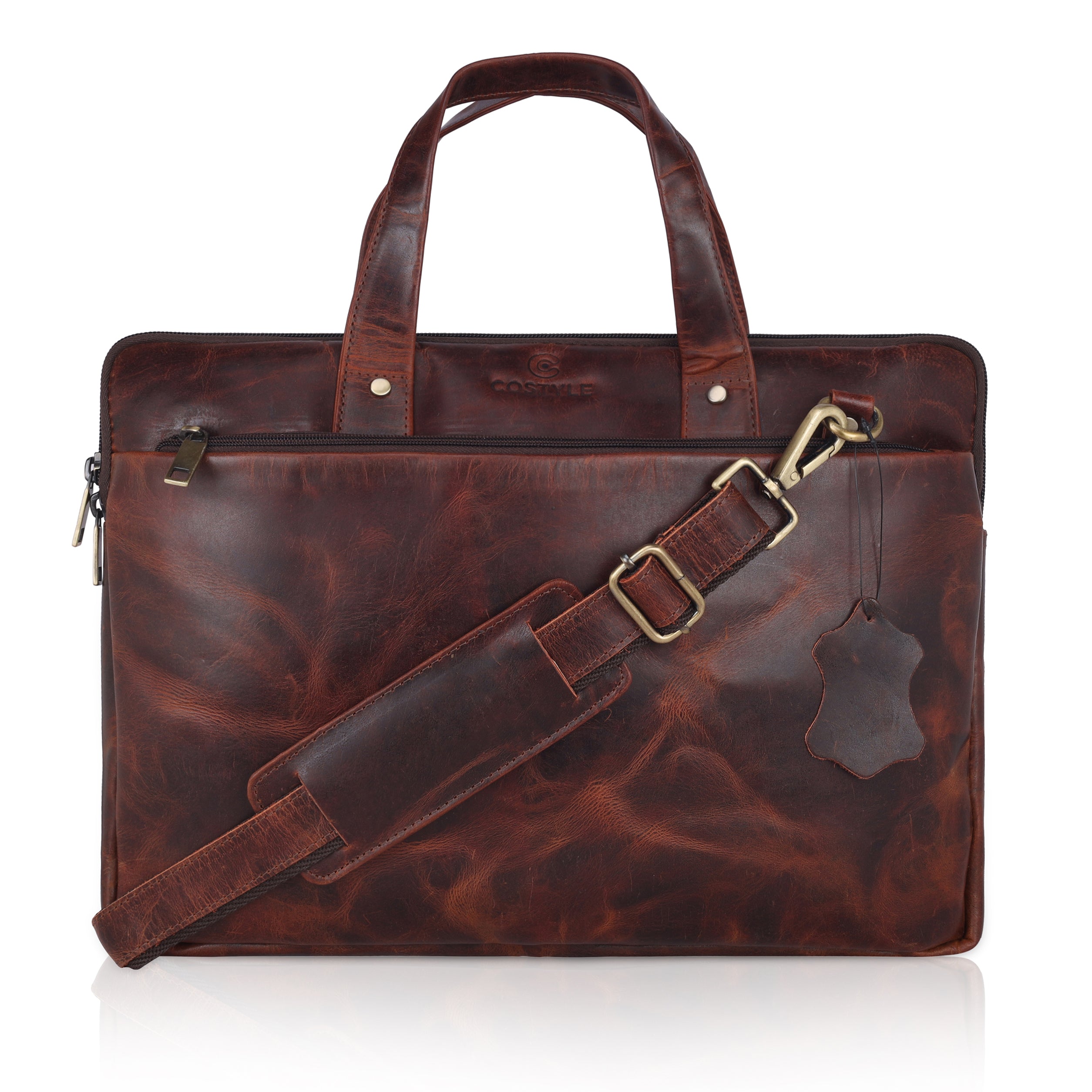 Vintage Leather Laptop Bag - Heritage Series