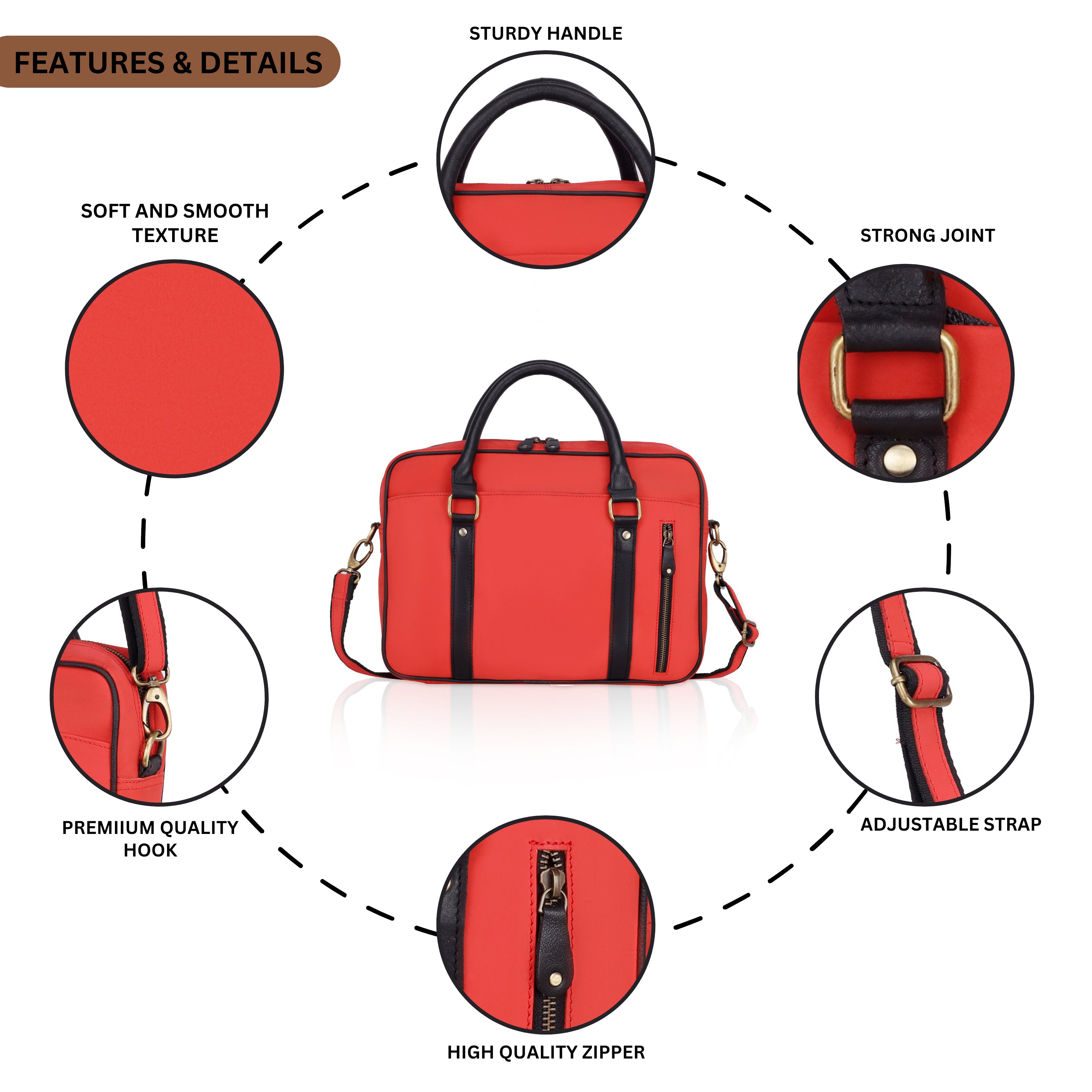 Quento Leather Laptop Bag