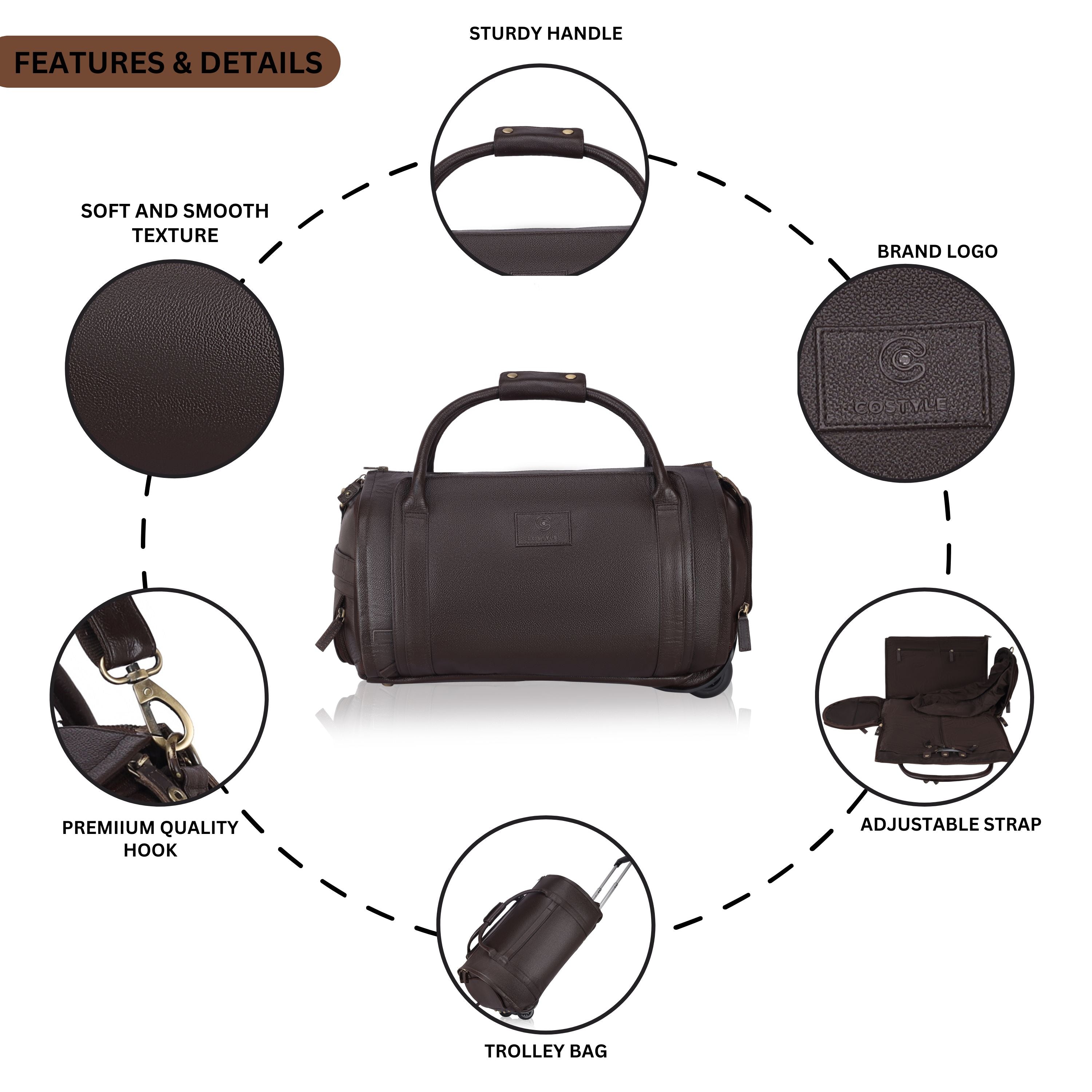 Costyle Boss Edition- Leather Travel Bag
